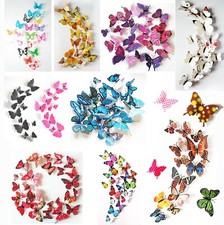 3D Schmetterlinge Blumen 12er Set Dekoration Wandtattoo Wandsticker Wanddeko Sticker Spiegel price