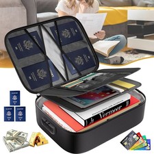 Feuerfeste Dokumentenbox Dokumententasche Wasserdicht Geldkassette mit Schloss Büro-Safe price