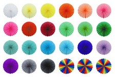 1 Deko Papierfächer 35cm Papier Fächer Rosetten Blumen Raumdeko Papierrosetten Alle Fächer price