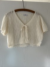 Bolerojäckchen zum binden,Farbe beige,Kurzarm,Größe L Bolero price