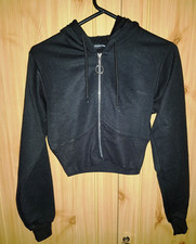Bolero/Bolerojacke mit Kapuze von PrettyLittleThing, Größe XS, schwarz Bolero price