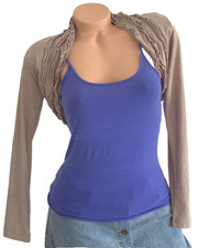 Damen Jersey Schulterjäckchen, Bolero von Blind Date, braun, Gr 36 Bolero price