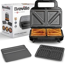 Breville 3-in-1 Ultimate Snack Maker | Deep Fill Toastie Maker, Waffeleisen & P Waffle Maker price