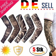 5× Tattoo Armlinge Armkühler Set UV-Sonnenschutz Tattoos Arm Sleeve Damen Herren Damen-Arm Sleeves price