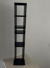 Schlanker CD-Turm / DVD-Regal aus schwarzem Metall – Industrial Style CD-/DVD-Regal / Einheit / Schrank price