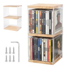 3 Etagen CD-Halter, Schreibtisch-Organizer, CD-Aufbewahrung, Retro Regal Ständer CD-/DVD-Regal / Einheit / Schrank price