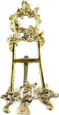 Massives Messing 6" Bildständer Staffelei Tellerhalter/Vintage verzierte Buchstaffelei Easel price