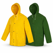 Regenjacke Regenmantel aus PVC mit Taschen Schutzjacke Wetterschutz Outdoorjacke Herren-Mantel price