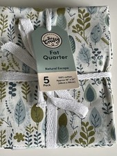 5 Natural Escape Fat Quarters Stoff - Blätter + Blumen NEU Material So Crafty Fabrics price