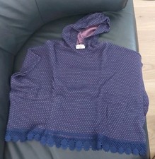 Topolino, Mädchen, Poncho mit Kapuze, Dunkelblau/lila/rosa, Größe 128 Mädchen-Poncho price
