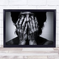 Frau weibliches Gesicht Auge Finger flüssig weinen weinen Farbe Wandkunstdruck Face & Finger Paint price