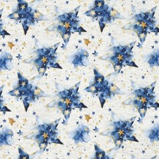 Stoff Sweatshirtstoff Alpenfleece Batik Sterne ecrú blau goldgelb Kleiderstoff Baby-Gold Kissen price