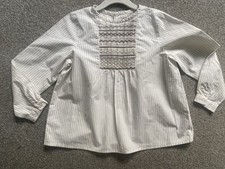 BONPOINT BRODE MAIN ELFENBEIN GESTREIFTES GESMOKTES OBERTEIL L/ÄRMEL ALTER 6 JAHRE Mädchen-Tunic price