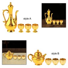 Teekanne Set Deko Gold 3 Tassen Luxus Tischplatte Ornament Tee Servier Set für Tea / Teapot Sets price