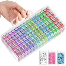 Diamond Painting Aufbewahrungsbox Transparent Faltbar Zubehör Boxen 64 Stück Painting Bedarf price