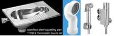 Edelstahl Hockpfanne / Asiatische Toilette 450mmX 590mm, Falle & Dusche Set Turkish-Style Toilet price