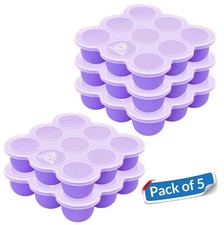 Silikon Babynahrung Gefrierfach mit Deckel Entwöhnungstöpfe Vorratsbehälter 9 x 75 ml Baby-Food price