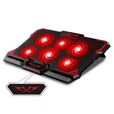 CoolCold 17 Zoll Gaming Laptop Kühler sechs Lüfter zwei USB Port 2600RPM Laptop Coolin Laptop Fan price