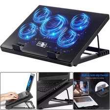 Verstellbares Laptop Kühlpad Notebook Kühler Ständer 5 Lüfter mit LED 12-17 Zoll Laptop Fan price