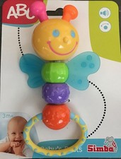 Simba ABC Rassel mit Beißstück, Flügel und Ring, 18cm ab 3 Monate Babyspielzeug Baby-Spielzeug price