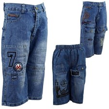 3/4 Jungen Shorts Jeans Kinder Bermuda kurze Hose Sommerhose Longbermuda 4-12J.  Jungen-Shorts price
