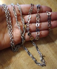 3 BRONZE MILOR Kette Halskette SET 20" ITALIEN GLÄNZEND Silber signiert Diff Link Schmuck Smart Necklace price