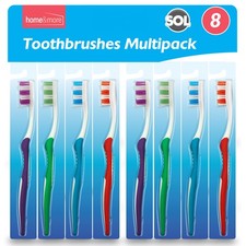 8 Zahnbürsten für Erwachsene weiche mittlere Borsten Handpackung Zahnpflege Mundhygiene Toothbrushes price