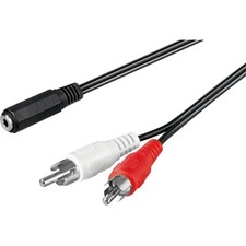 Audio-Kabel 1,4m lang 2 x Cinch-Stecker auf 3,5mm Klinkenbuchse(Kupplung) Audiokabel price