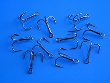 10 Stück Drillinge grau und silberfarben Drilling Angeln Treble Hook Haken Hecht Drills price