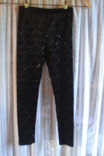 Mädchen Leggings Schwarz Glitzer festlich Samt Gr. 134 Mädchen-Leggings price