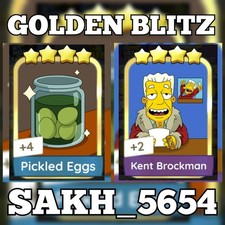 Eingelegte Eier & Kent Brockman - Golden Blitz Sticker: - Mono_Poly_Go Eggs price