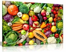 Frisches Obst & Gemüse Küche Leinwand Wandbild Bild Druck Vegetables price