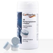 Coffeefair Reinigungstabletten 2-Phasen 25 x 3,5g Dose, Reinigungs-Tabs Coffee price