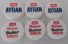 Hobby und Basteln 6x Müller Ayran Buttermilch Drehverschlüsse Schraubdeckel 4cm Ayran price
