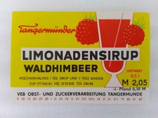 alt 1x DDR Etikett Limonaden Sirup VEB OBST- & ZUCKERVERARBEITUNG TANGERMÜNDE Lemonade und Fruit Juice price