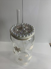Glas Libby Dose handdekoriert, 16oz perfekt für Eiskaffee, Eiswasser & G&T. Iced Coffees price