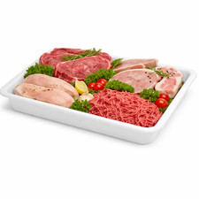 Robuste Kunststoff Metzger Tablett - Fleisch & Feinkost Display Tablett (weiß) Deli Meats price