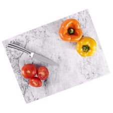 Marmor Schneidebrett weiß Arbeitsplattenschoner Schneidematte Fleisch Fisch Gemüse White Meat price