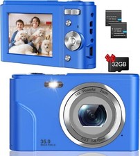 Digitale Vlogging Kamera mit 32G SD-Karte, zwei Akkus, 36MP, Bildschirm Anti-Shake Video Camera Batteries price