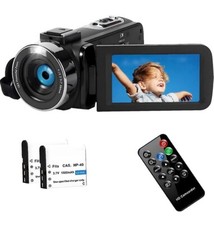 2.7K 42MP 18X Digital Zoom Camcorder Videokamera 3.0" LCD -Fernbedienung & 2 Akkus Video Camera Batteries price