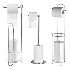 FREISTEHENDES CHROM TOILETTENPAPIER KLO ROLLE AUFBEWAHRUNG HALTER RAHMEN BAD REGAL Toilet Paper price