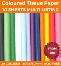 10 BLATT - SEIDENPAPIER GROSS SÄUREFREI QUALITÄT BLÄTTER BIO 50x75 20 FARBEN Paper Tissue price