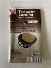 BACKPAPIER ZUSCHNITTE RUND für SPRINGFORM Ø 26-28 cm 10 BLATT 4008284612601 Backpapier price