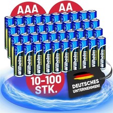 Wilhelm Alkaline Batterien AA AAA Mignon LR06 Micro LR03 10 20 40 50 100 Stück Batterie price
