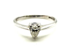 Weißgold 0,25ct Diamant Ring 9ct Weißgold Diamant Solitär Verlobungsring Diamond Solitaire Ring price