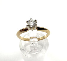 14 Karat Gold 0,25 kt Diamant runder Solitärring 5,75 sz 2 g $ 1100 #52 24-Stunden-Versand Diamond Solitaire Ring price