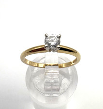 14 Karat Gold 0,24 kt Diamant runder Solitärring 6 Gr. 1,8 g 1000 $ #1342 24-Stunden-Versand Diamond Solitaire Ring price