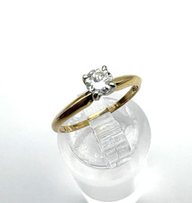 14 Karat Gold 0,24 kt Diamant runder Solitärring 5,75 Gr. 1,5 g $ 1299 #700 24-Stunden-Versand Diamond Solitaire Ring price