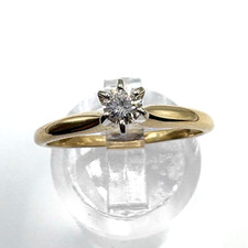 14 Karat Gold 0,20 kt Diamant runder Solitärring 7 Gr. 2 g 499 $ #1218 24-Stunden-Versand Diamond Solitaire Ring price