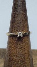 14 Karat Gelbgold Princess Cut Diamant Solitär Ring Größe 5 Diamond Solitaire Ring price